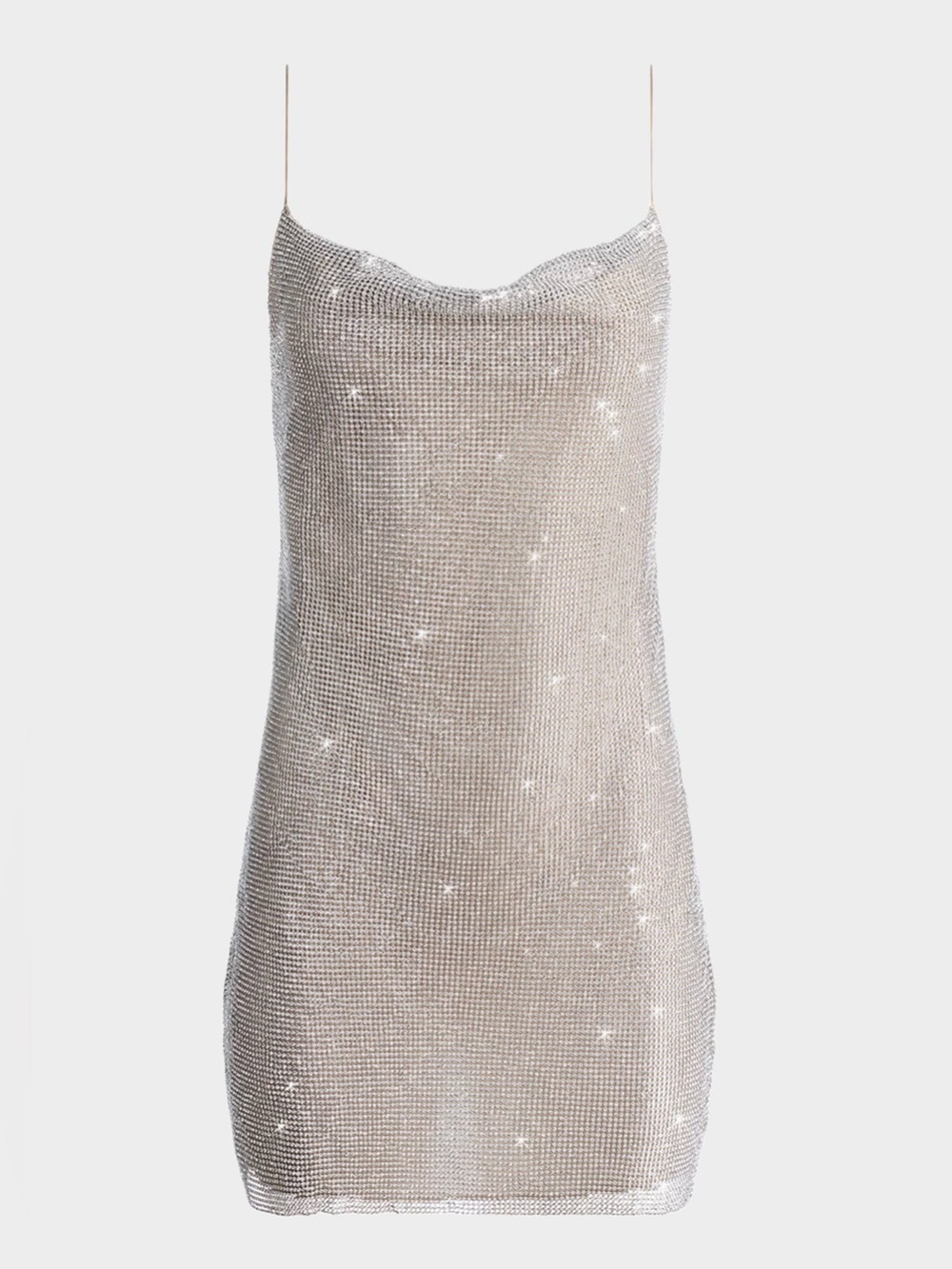 NWT Alice + Olivia Harmony Crystal Chainmail Slip Dress 4 – Current $795!